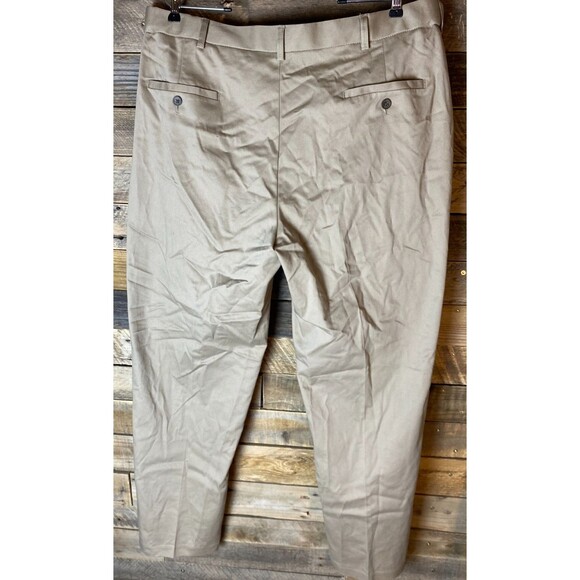 Haggar Mens Sz 38X32 Tan Classic Fit Premium No Iron Khaki Pants - Picture 5 of 12